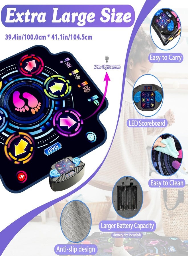 KIZJORYA Dance Mat, Kids Electronic Dance Pad with Wireless Bluetooth 5 Speeds 9 Levels, Music Toys Birthday & Xmas Gifts for Girls Boys 3 4 5 6 7 8 9 10+ Year Old - Image 5